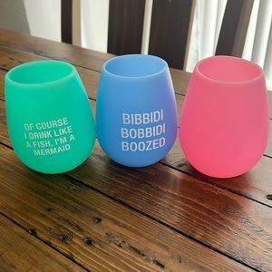 Silicone wine glasses
